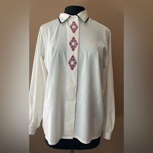 Witt Shirt Collection Vintage Embroidered Blouse size 14